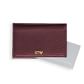 Leather Foldover Business Card Holder, Plum | Mark and Graham