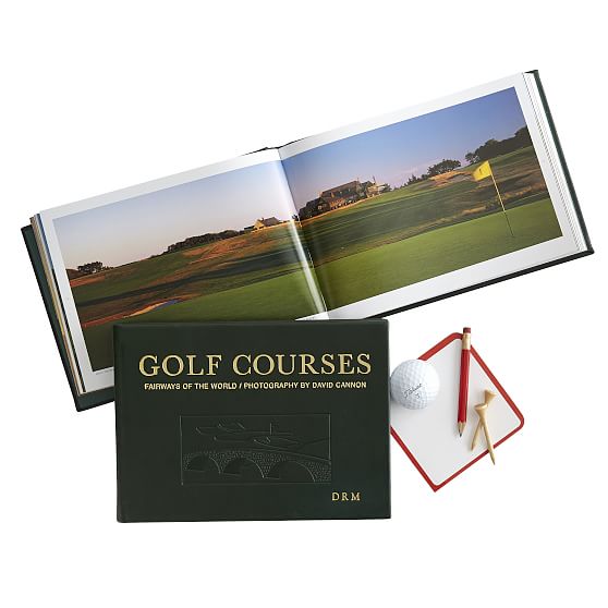 "Book of Golf Courses" Leather Bound Book Mark and Graham