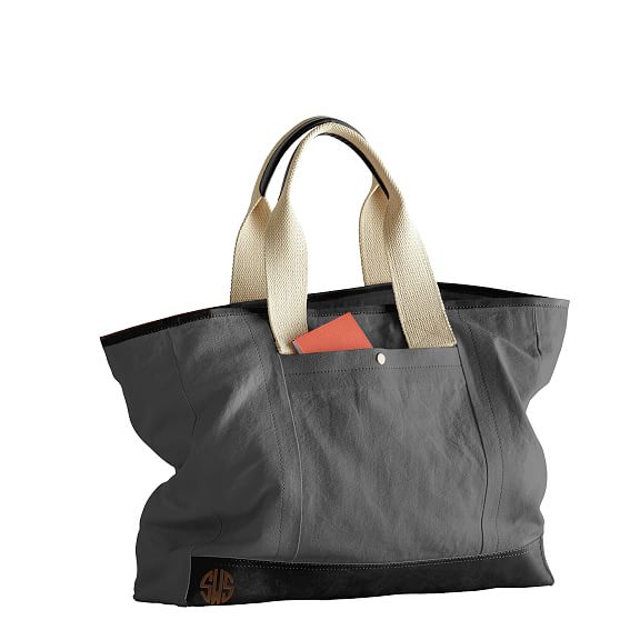 Canvas and Leather Tote | Mark and Graham