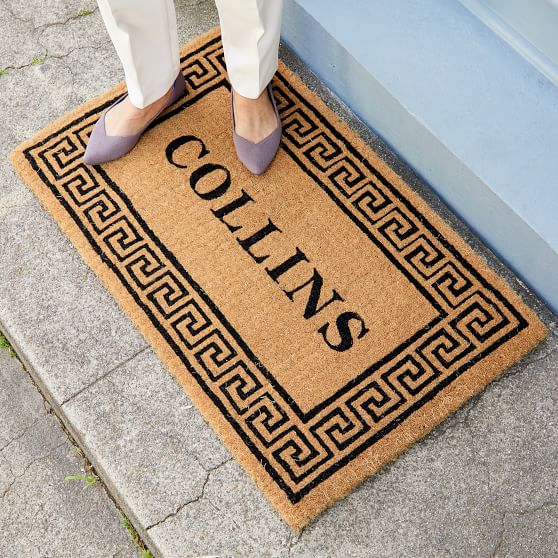 Personalized Doormat Greek Key