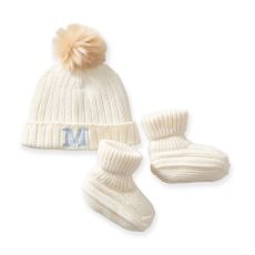 cashmere baby hat and booties